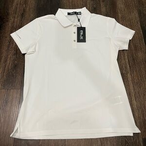 RLX Ralph Lauren Women’s SizeM White Performance Top Golf Polo Shirt NWT MSRP110